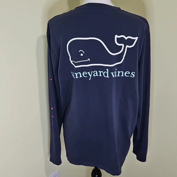 Vineyard Vines Navy Long Sleeve Tee - Picture 4 of 5